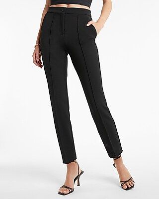 High Waisted Pintuck Columnist Ankle Pant | Express