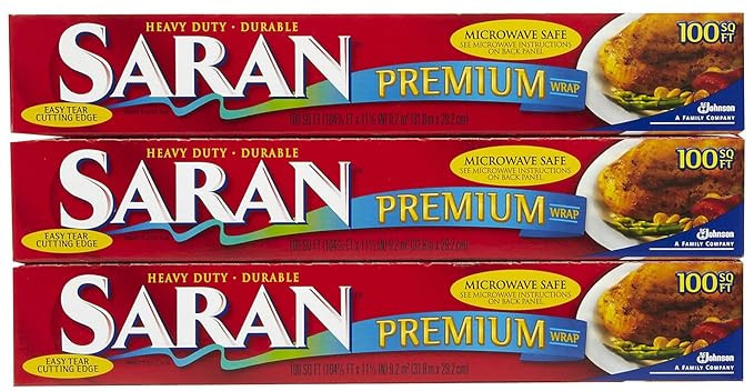 Saran Wrap Premium Plastic Wrap - 100 ft - 3 pk | Amazon (US)