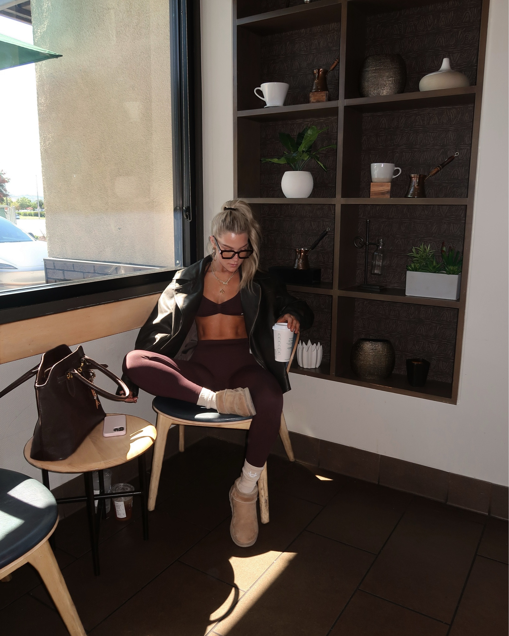 coffee shop ootd (set is dfyne code reese at checkout)⚡️ 

#LTKActive #LTKStyleTip #LTKFallSale