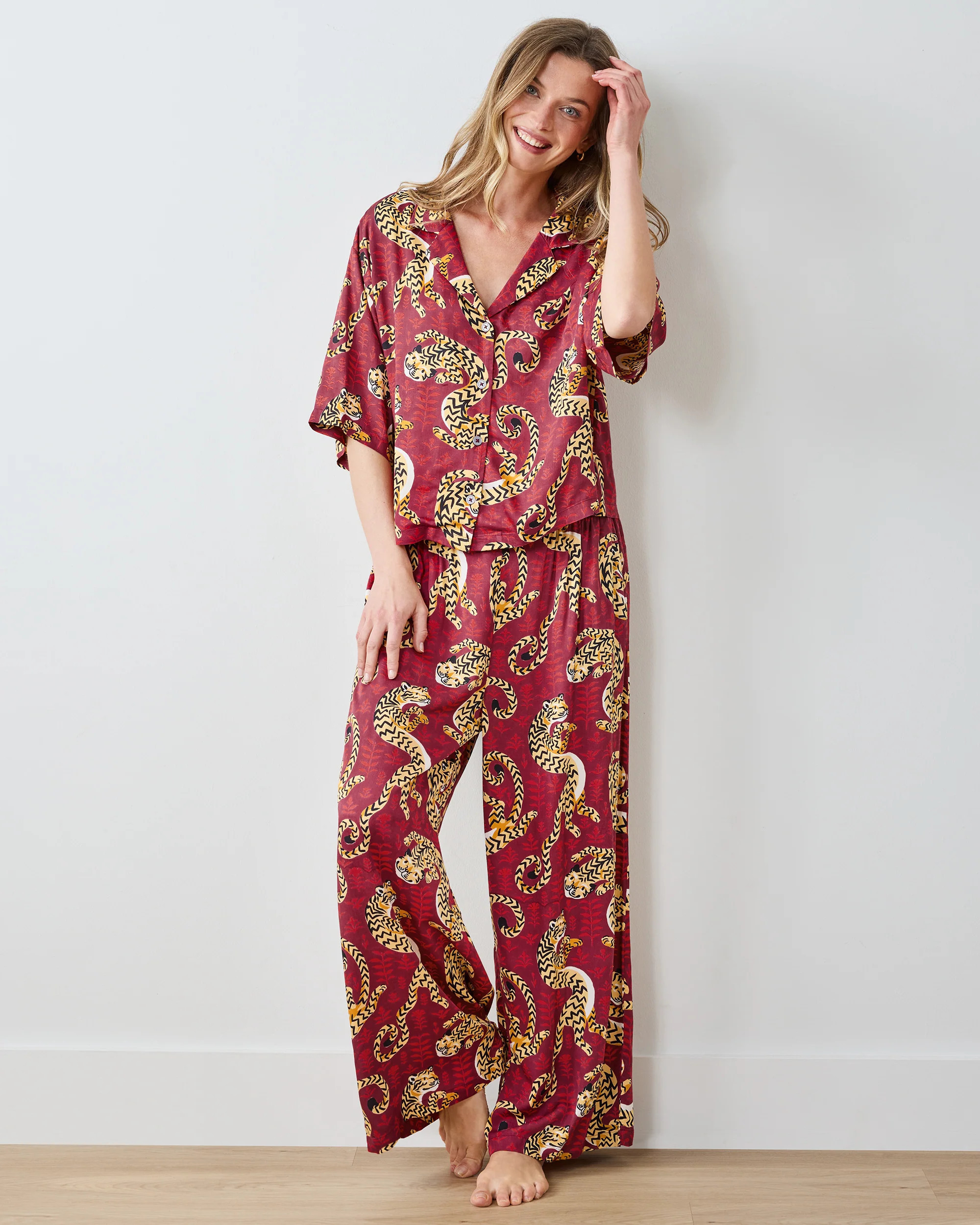 Twisted Tiger - Petite Eco Satin Wildest Dreams Set - Merlot - Printfresh | Printfresh