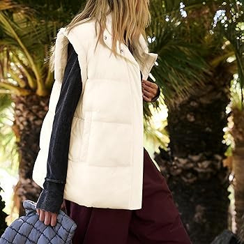 Songling Womens Oversized Puffer Vest Stand Collar Full Zip Sleeveless Bubble Puffer Vest Quilted... | Amazon (US)
