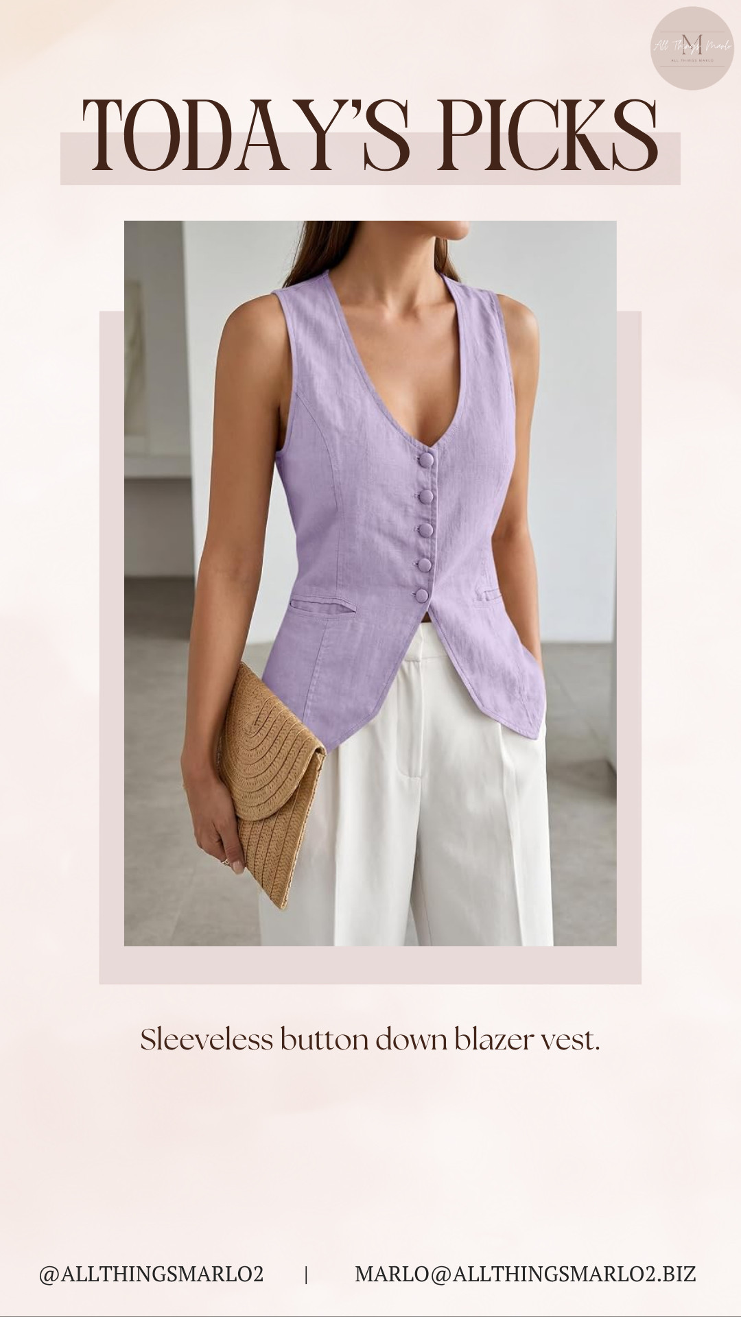 Sleeveless button down blazer vest. 

 #LTKSeasonal #LTKWorkwear #LTKTravel