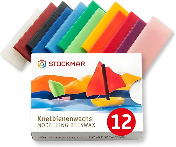 Stockmar Modelling Beeswax - 12 Beeswax Sheets of Assorted Colors - for Kids, Artists Looking for... | Amazon (US)