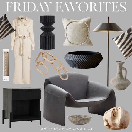 Friday favorites this week! 
For the home decor lover
Sale items
Clearance 
Modern 
Organic
Leather 
Pillow
Lighting 
Furniture 

#LTKhome #LTKstyletip #LTKsalealert