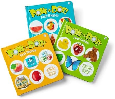 Melissa & Doug Poke-a-Dot! 3Pk First Words, Shapes & Colors, Interactive Children's Board Books w... | Amazon (US)