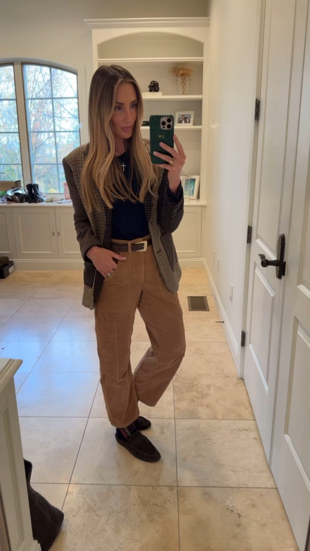 Went full fall today with this tweed blazer and corduroys. The cords run TTS, I am in a 25. They come in the best army green this season. Paired them with my absolute favorite $50 cashmere sweater - it is unreal. It runs TTS - I take the small. Shopped my closet for most of this outfit. ❤️ 

#LTKStyleTip #LTKFindsUnder100