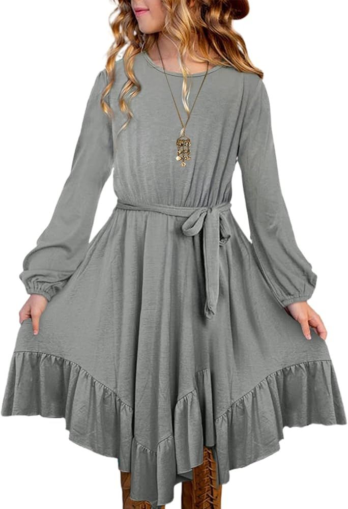 blibean Tween Girl Fashion Swing Dress Boho A-line Dresses 4-13 Years | Amazon (US)