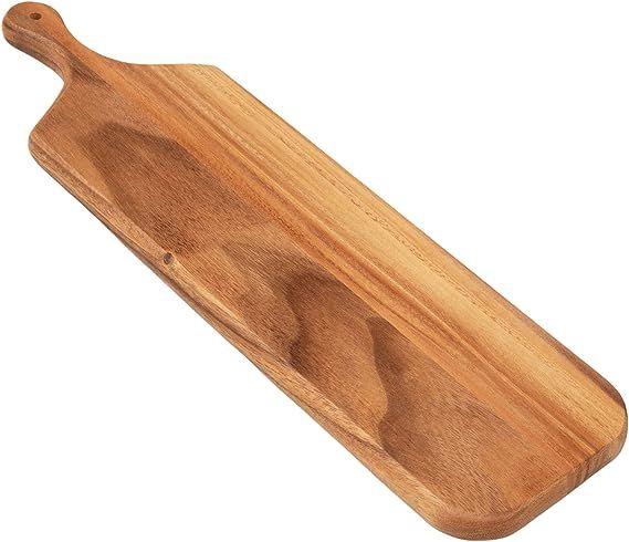 Villa Acacia Long Wooden Cheese Board 23 x 7 Inch, Serving Tray and Charcuterie Board | Amazon (US)