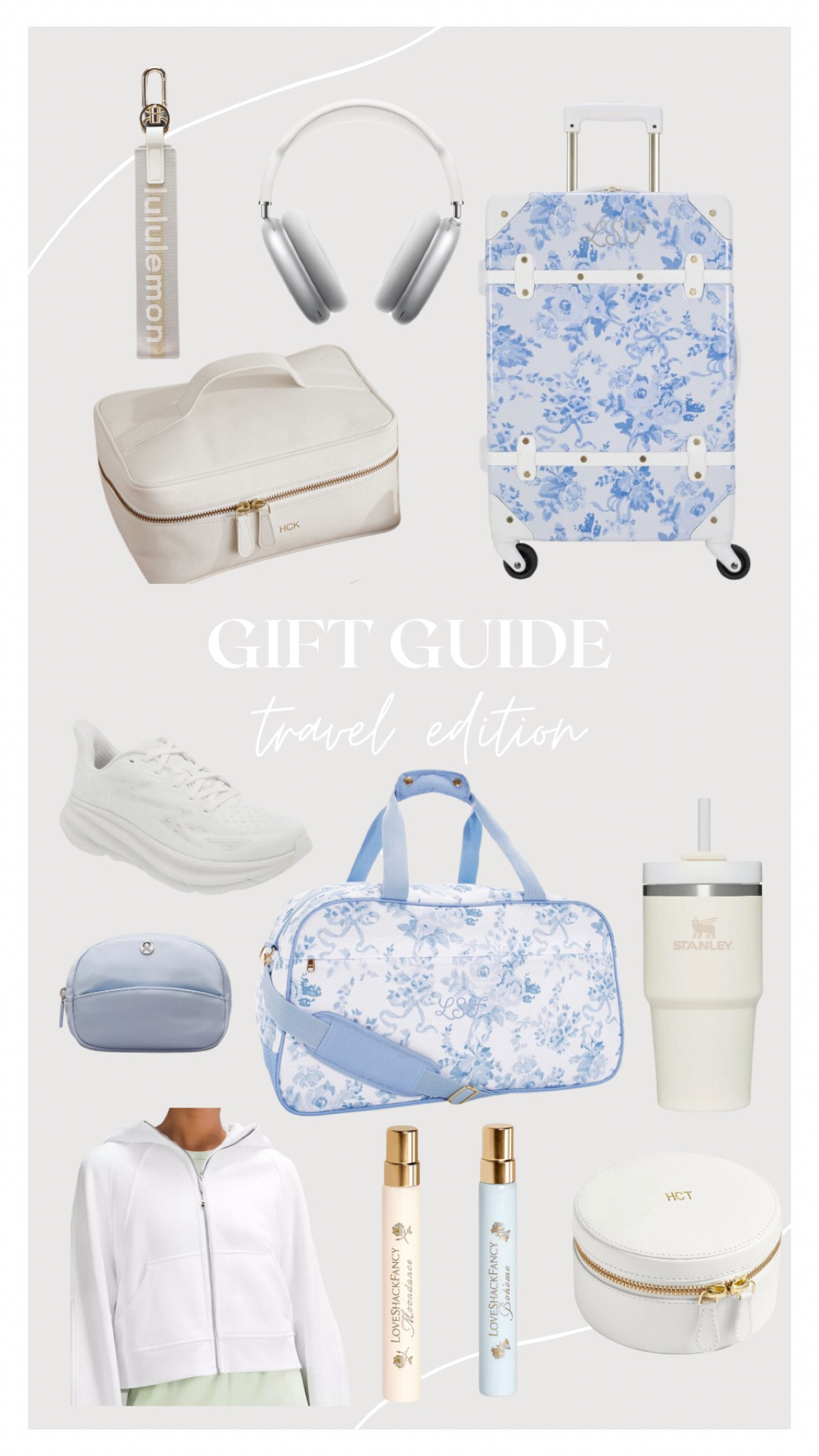 CHRISTMAS GIFT GUIDE: TRAVEL EDITION!!!🤍🎧🫶🏼 For all of the travelers in the family or for those who just simply need a matching suitcase & duffle for on-the-go! The LSF suitcase and duffle from Pottery Barn Teen is on sale, as well as the makeup/jewelry organizers. Also, listed my other travel essentials🫶🏼

#LTKSeasonal #LTKGiftGuide #LTKHoliday