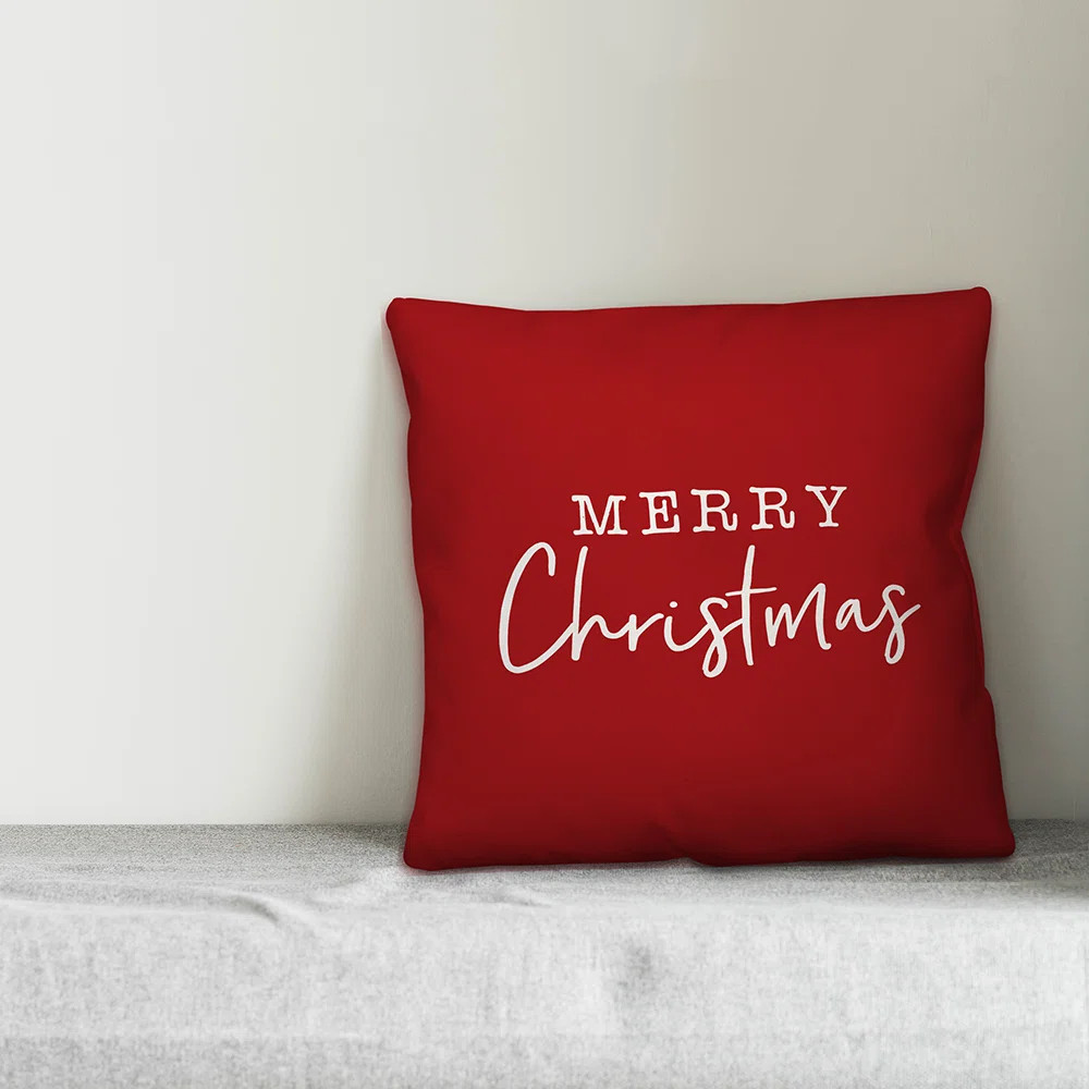 Designs Direct Creative Group  Merry Christmas Throw Pillow & Reviews | Wayfair | Wayfair North America