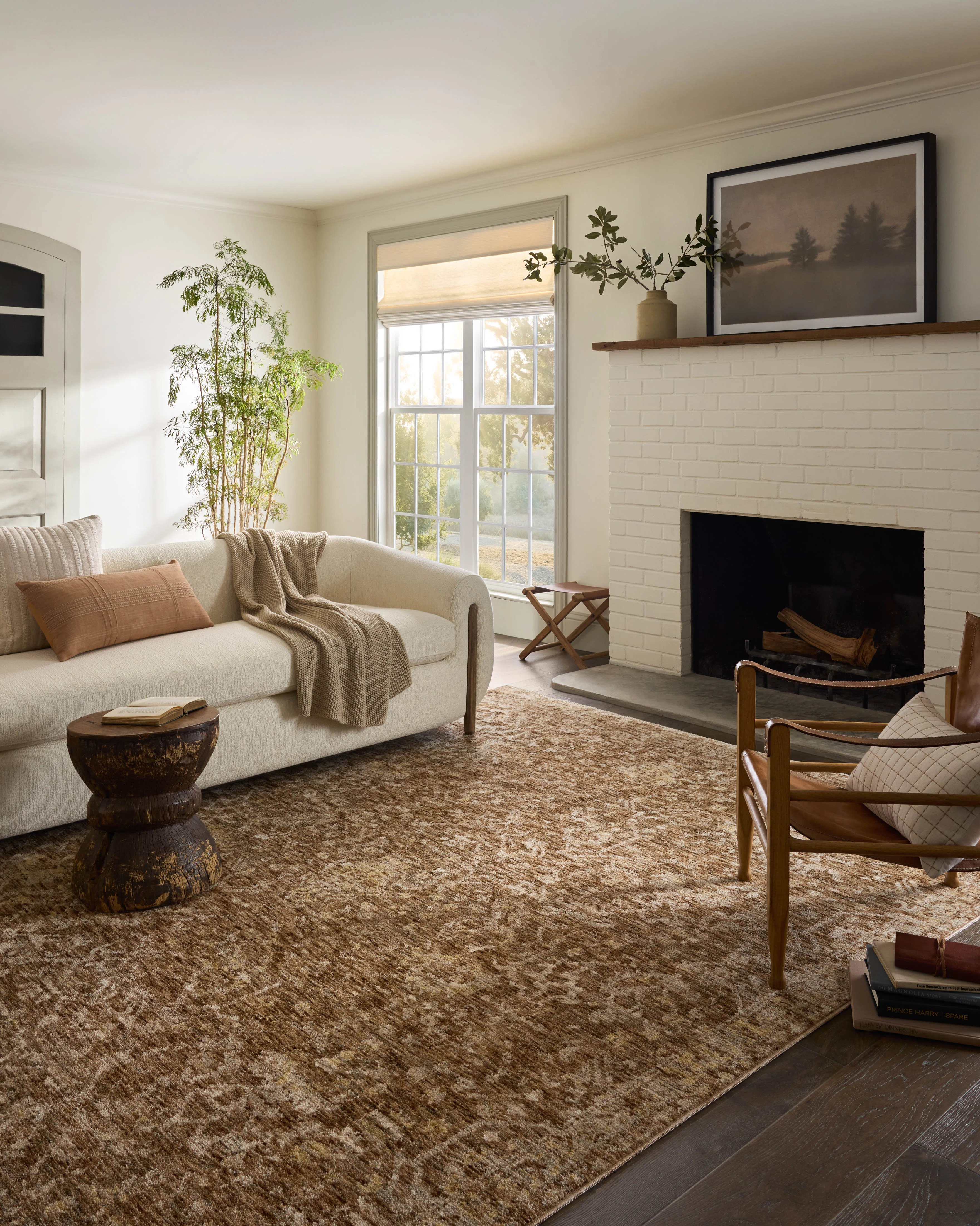 Magnolia Home by Joanna Gaines x Loloi Junie Clay / Natural Area Rug | Wayfair North America