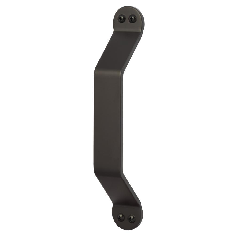 8in Flat Black Sliding Door Craftsman Barn Door Handle | The Home Depot