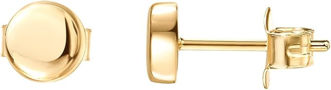 PAVOI 14K Gold Plated Sterling Silver Bar, Dot, Heart, Triangle, Star, Cat | Dainty Earrings for ... | Amazon (US)