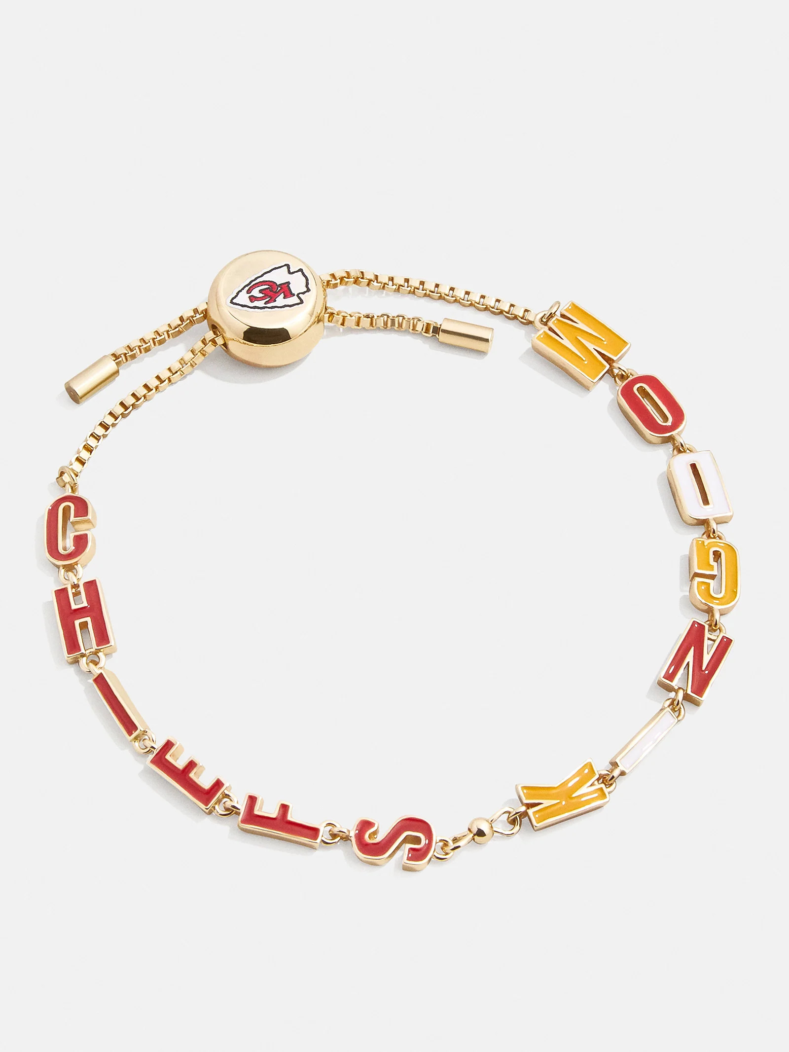 Kansas City Chiefs NFL Gold Slogan Bracelet | BaubleBar (US)