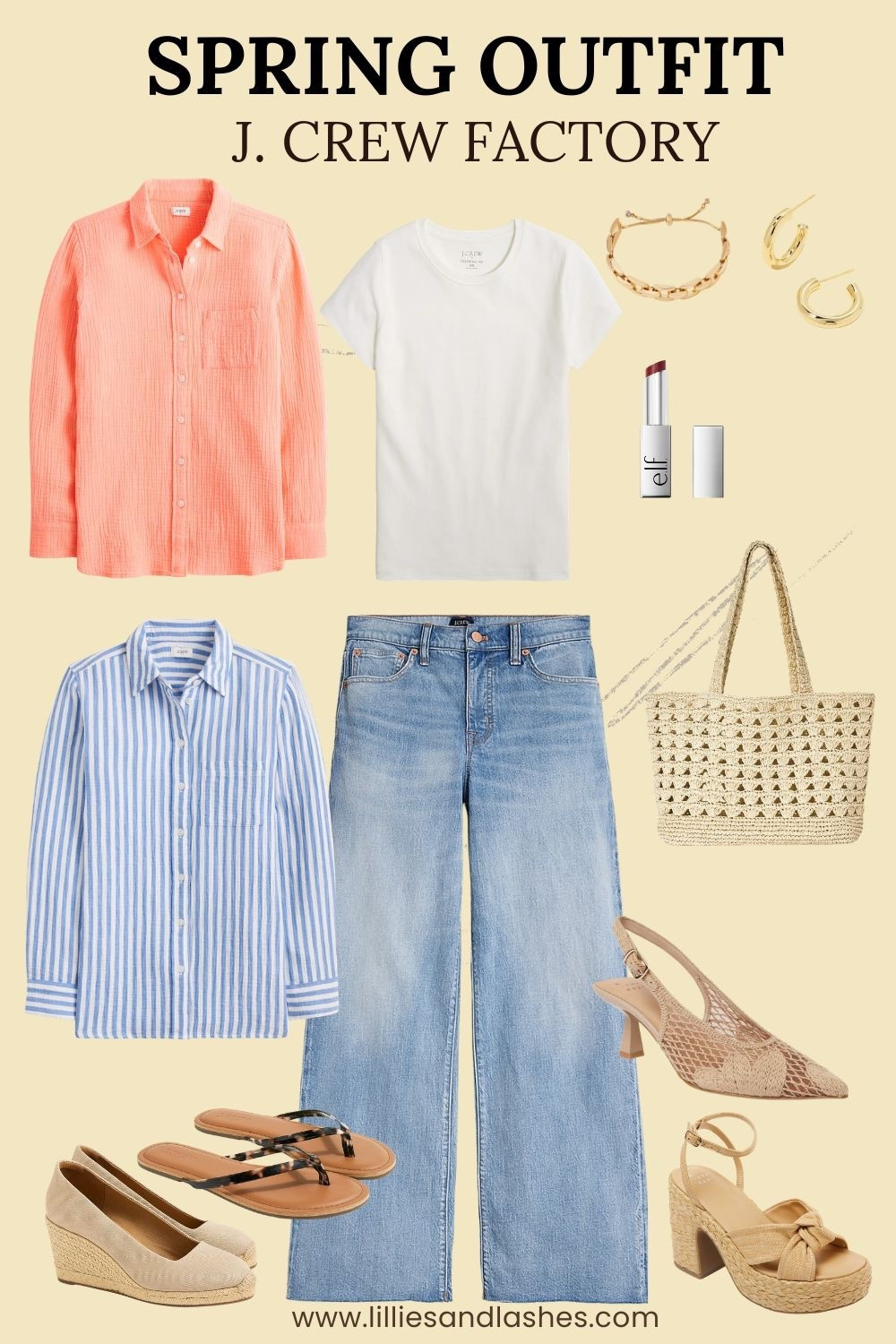 Love this outfit for Spring. It’s always good! Work or casual wear

A button down shirt. White tee underneath and cute jeans!!

J crew factory spring outfit. Jeans 

#LTKSeasonal #LTKSaleAlert

#LTKWorkwear #LTKootd #LTKgrwm