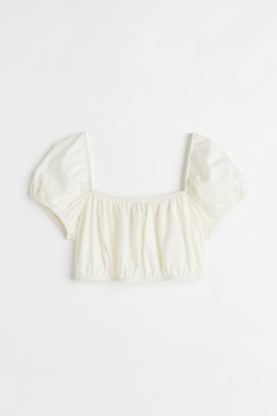 Puff-sleeved Crop Top | H&M (US + CA)