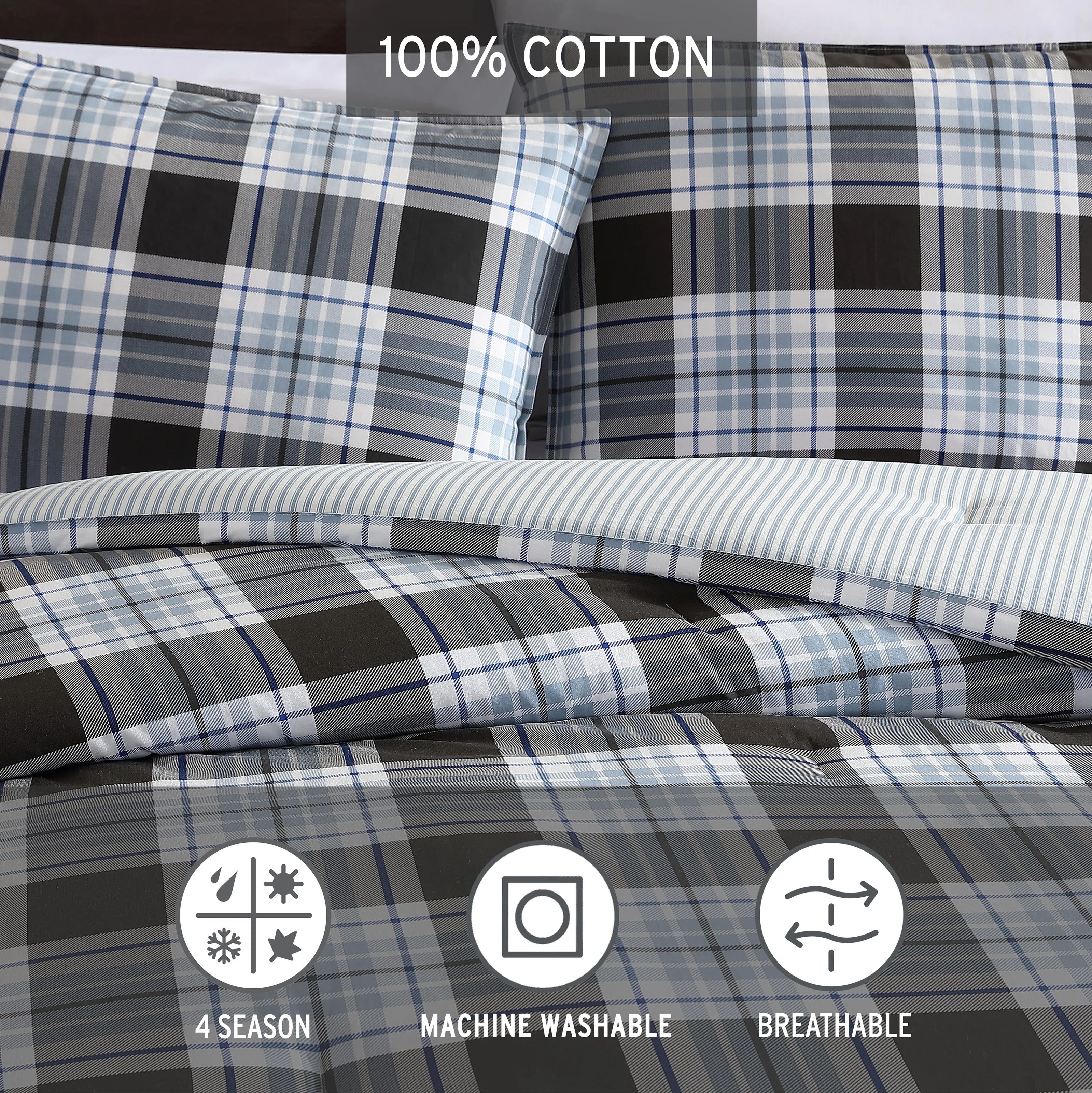 Eddie Bauer Lewis Plaid Cotton Comforter Set | Wayfair North America