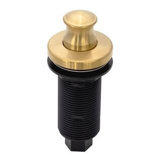 Garbage Disposal Air Switch with Air Hose - Solid Brass Button, Brushed Gold Air Switch with Long Button - AK79002 | The Home Depot