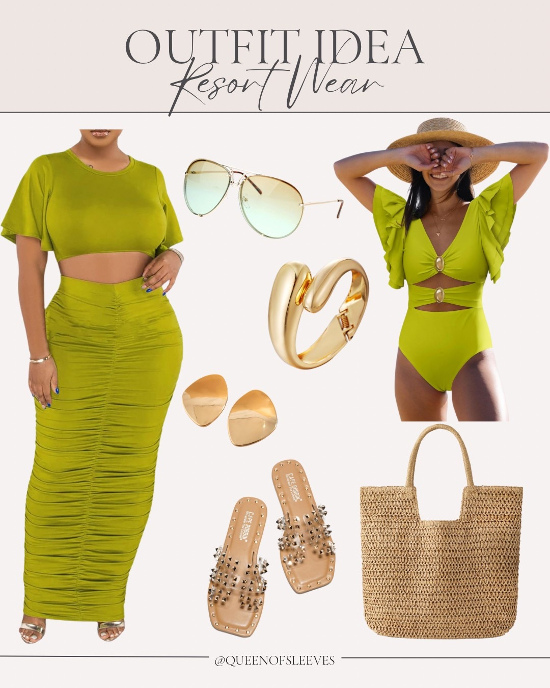 Resort wear but make it bold. The skirt of this ruched two-piece set can be paired with the ruffle sleeve swimsuit for the perfect vacation vibe that’s effortless, stylish, and sleeve-friendly. #FoundItOnAmazon

Amazon resort wear / vacation outfits for women / swimsuits with sleeves / Amazon swimsuits / ruched two-piece set / Amazon fashion finds / resort outfits for women / ruffle sleeve swimsuit / beach vacation outfit / tropical outfits for women / summer beachwear / matching set outfit / resort style

#LTKFindsUnder50 #LTKSwim #LTKSeasonal