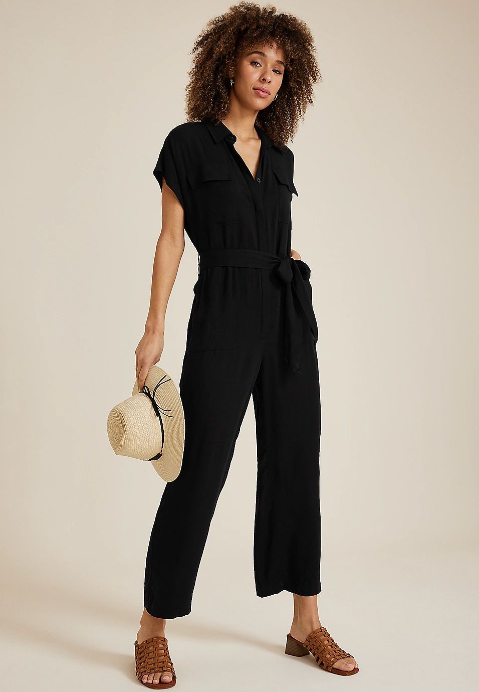 Belted Utility Jumpsuit | Maurices