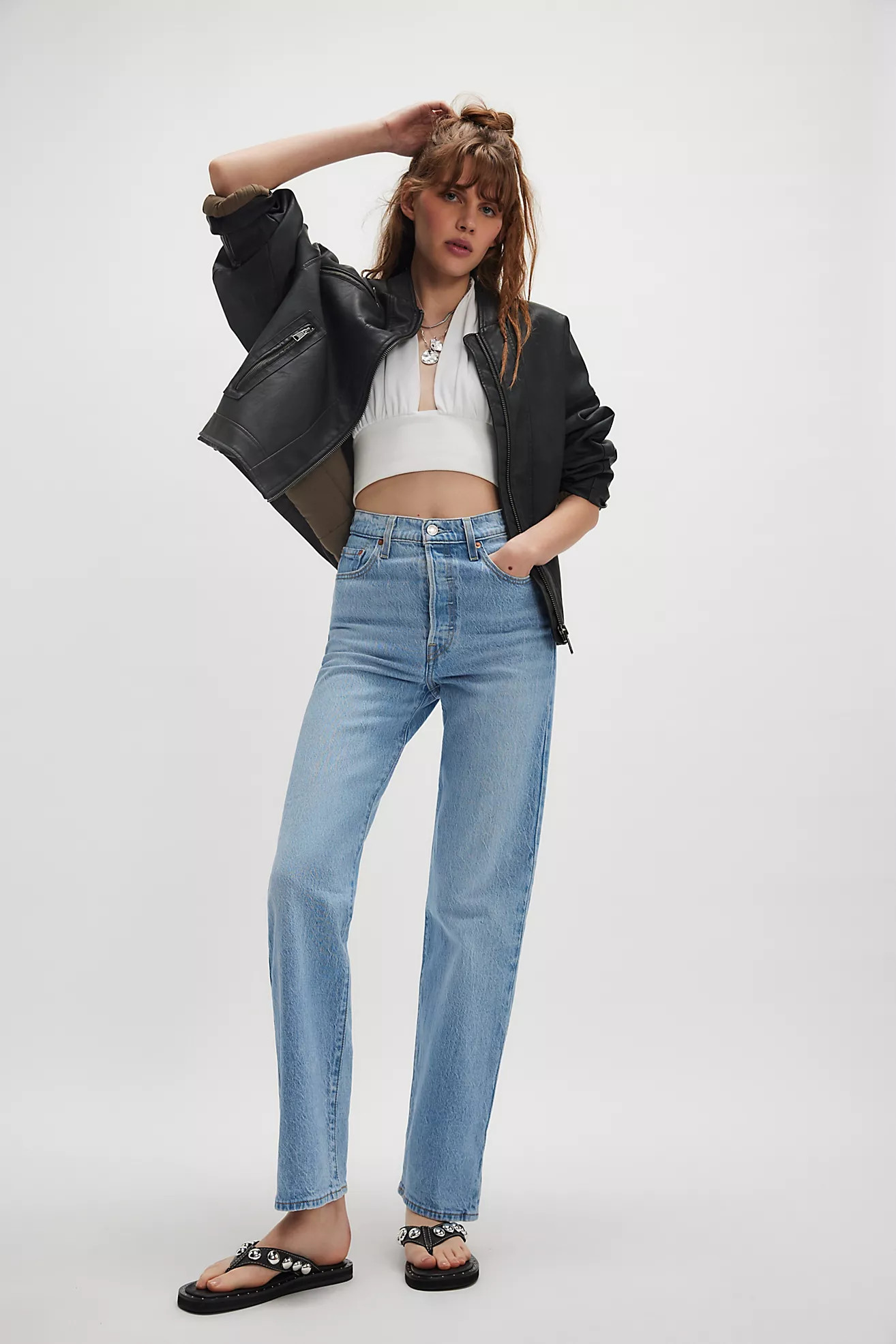 Levi's Ribcage Full-Length Jeans | Free People (Global - UK&FR Excluded)
