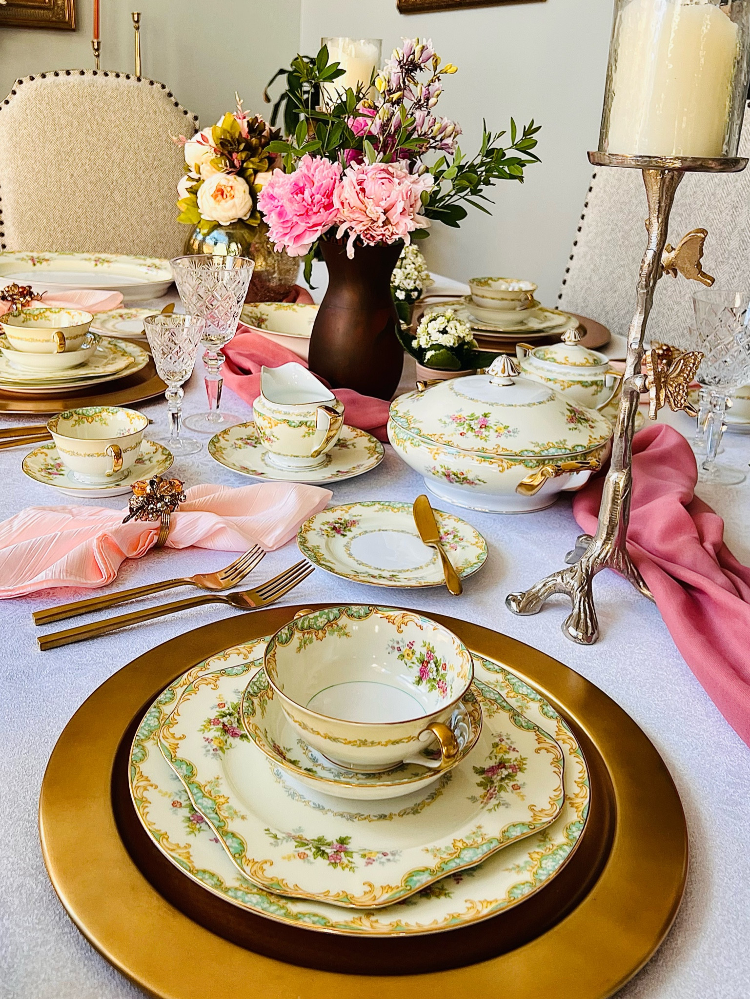 Gorgeous tablescape with collectible Noritake china.

#LTKGiftGuide #LTKFind #LTKhome