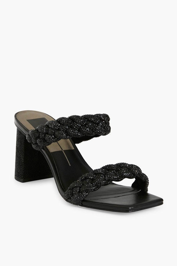 Black Paily Rhinestone Heels | Tuckernuck (US)