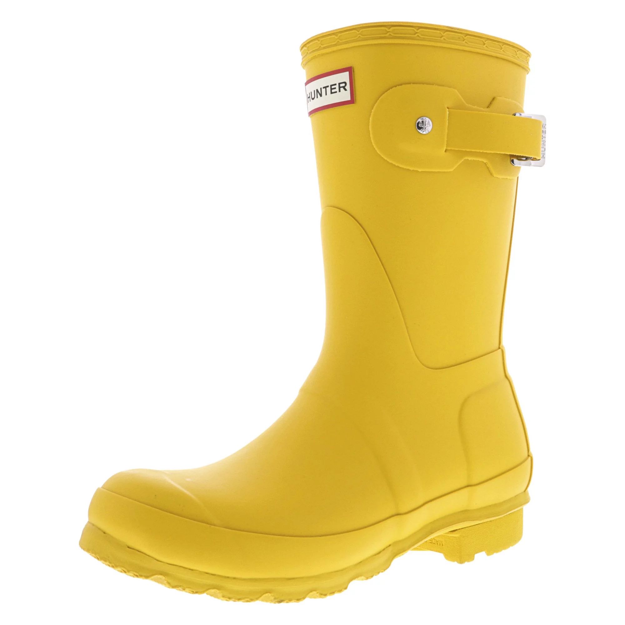 Hunter Women's Original Short Yellow Mid-Calf Rubber Rain Boot - 9M | Walmart (US)