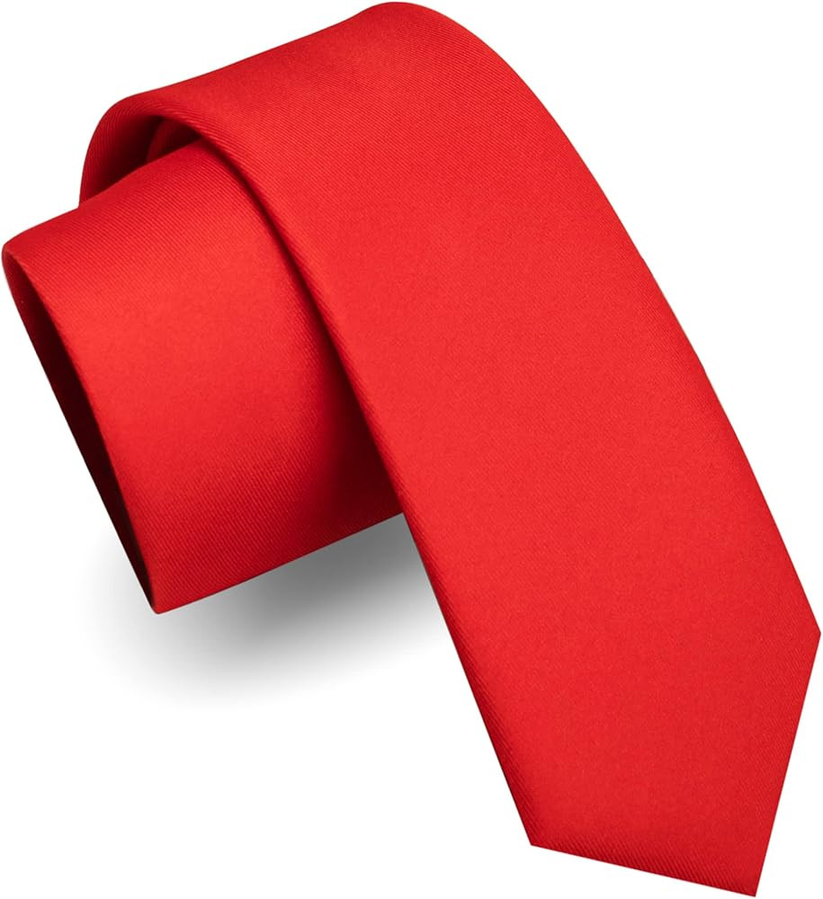 RBOCOTT 2.4“ Solid Color Skinny Tie Business Wedding Necktie for Men(6cm) | Amazon (US)