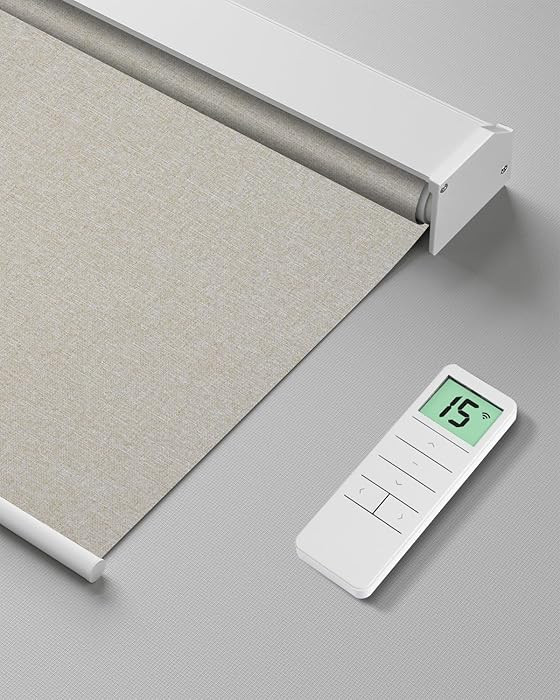 Tokblind Motorized Roller Blinds with Remote Control, Blackout Smart Window Shade Work with Alexa... | Amazon (CA)