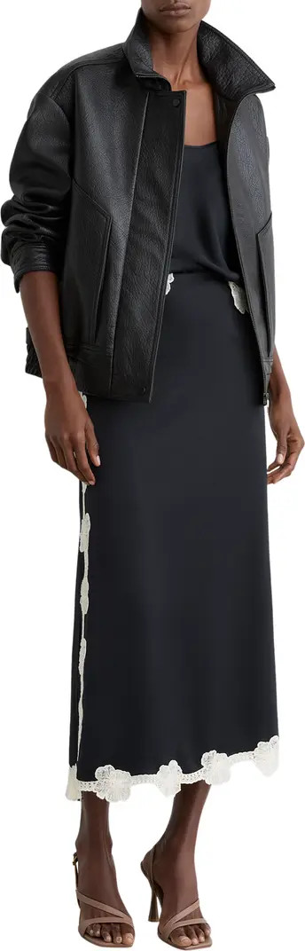 Doa Embroidered Floral Border Skirt | Nordstrom