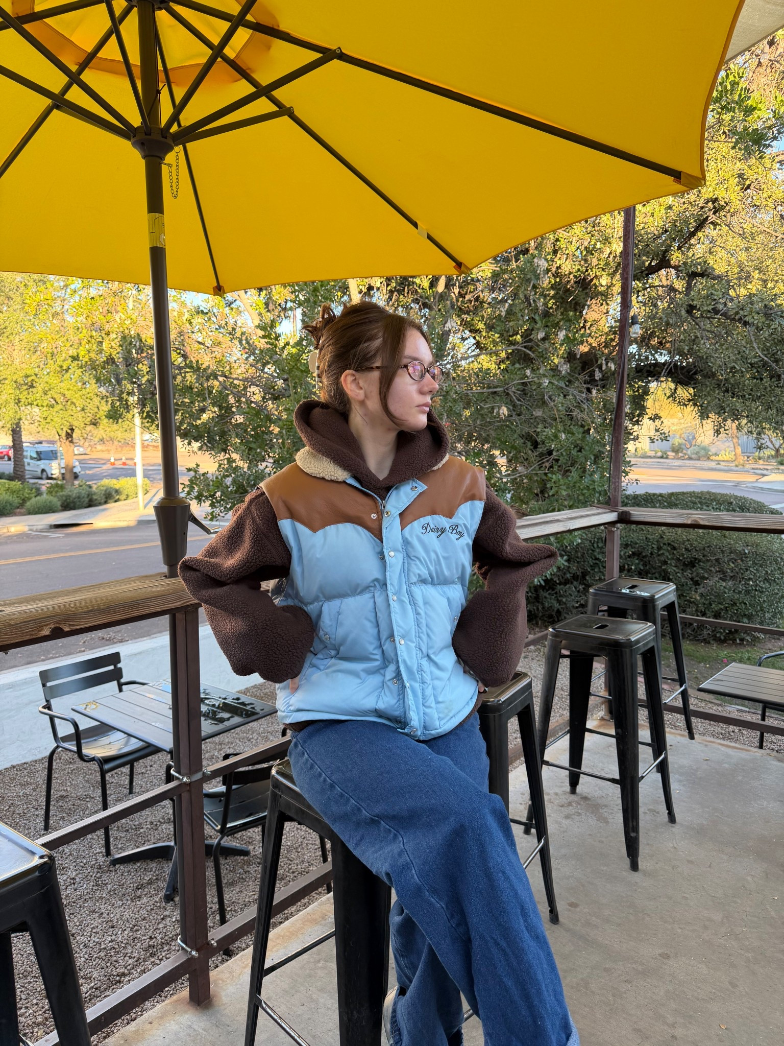 Size medium hoodie and small jeans! 

#LTKU #LTKOver40 #LTKootd