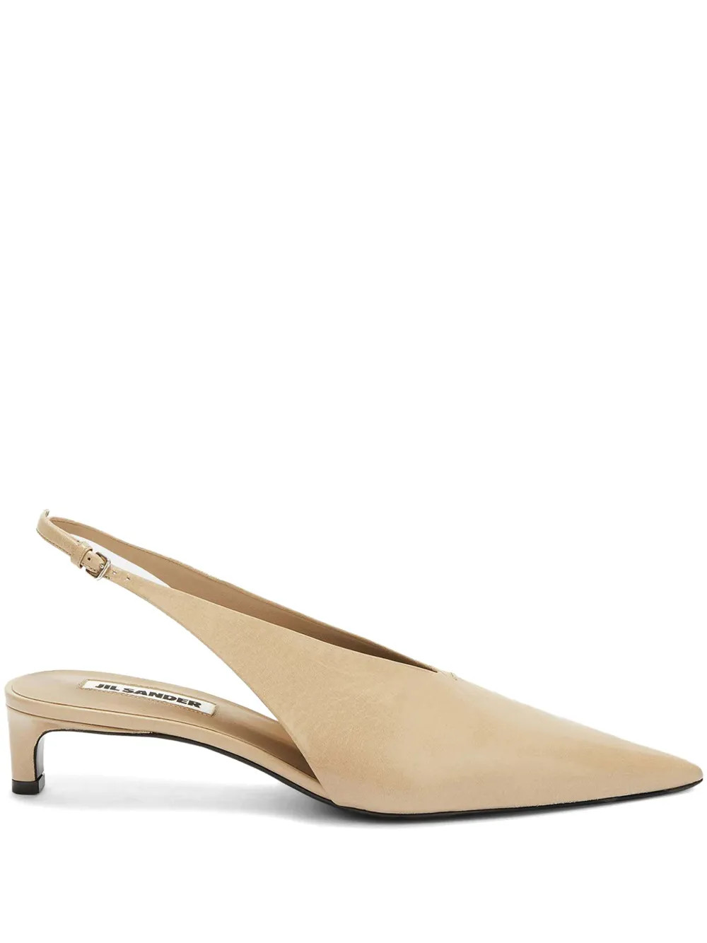 Jil Sander Leather Slingback Pumps | Neutrals | FARFETCH | Farfetch Global