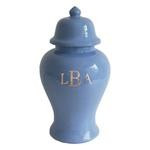 Classic Monogram Ginger Jars in French Blue | Lo Home by Lauren Haskell Designs
