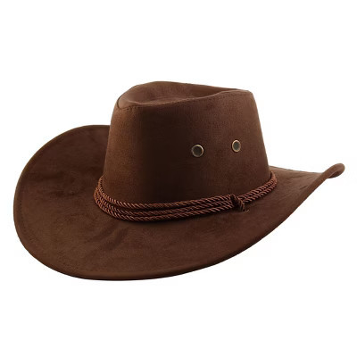 INSPIRE CHIC Faux Suede Fashion Cowboy Hat One Size 1 Pc 38 x 36 x 12cm/15 x 14 1/8 x 4 3/4 inches(L*W*H) Coffee Color | Target