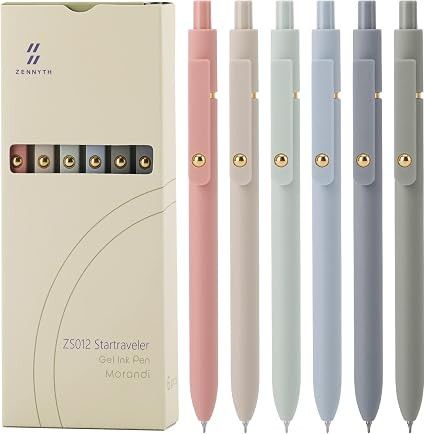 Ddaowanx Gel Pens, 6 Pcs 0.5mm Quick Dry Black Ink Pens Fine Point Smooth Writing Pens, Cute Offi... | Amazon (US)