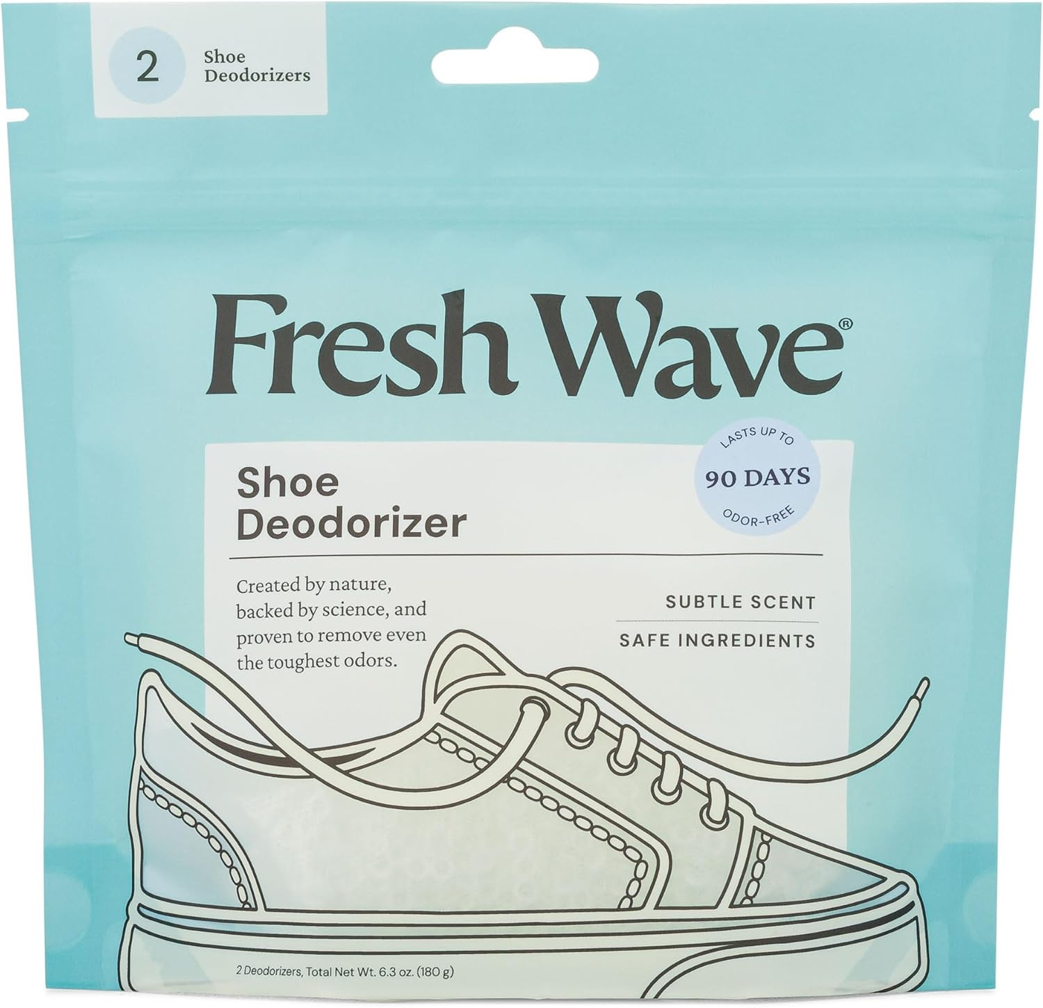 Fresh Wave Shoe Deodorizer, 1 Pack (2 Count) – Natural & Safe Shoe Freshener for All Types of S... | Amazon (US)