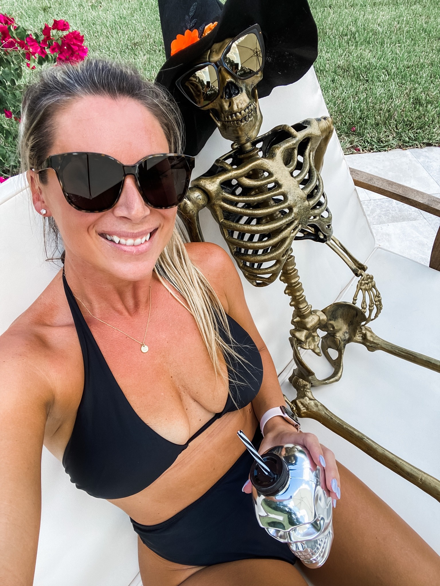 First Day of Fall but…Florida. 🎃🍁 

I fully intended on decorating my house for Halloween today but me and Goldie Haunted got sidetracked. Have you decorated yet??!👻 



 #targetswim #targetfinds #bikini #targetstyle #targetrun #highwaistedbikini #swimsuit  #sunglasses #target #targetrun #momlife #jaxmomlife #girlmom #diffeyewear #DoGoodWithDIFF #halloween #hocuspocus #skeleton #halloweendecorations #pooldeck #loungechair #patiofurniture 

#LTKswim #LTKHalloween #LTKSeasonal #LTKhome