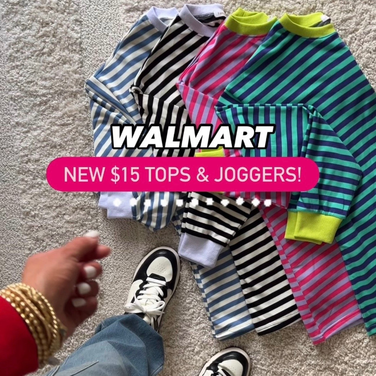 Scroll to shop! New striped tops! Follow for more! 