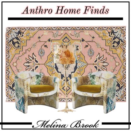 New home decor finds from
Anthropologie! 🤩
Home decor, home design, home finds, accent chair, living room rug, gold floor lamp, Judarn, printed lamp shade, pop of color, color accents, anthropiving, anthrohome, living room decor. 

#LTKhome #LTKstyletip