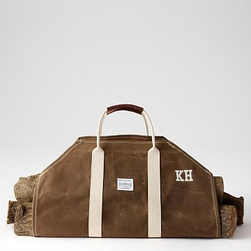 Mark & Graham x Steele Waxed Canvas Log Carrier | Mark and Graham