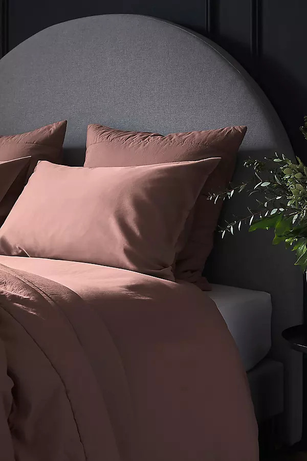 Bedfolk Rust Luxe Cotton Duvet Cover | Anthropologie (UK)