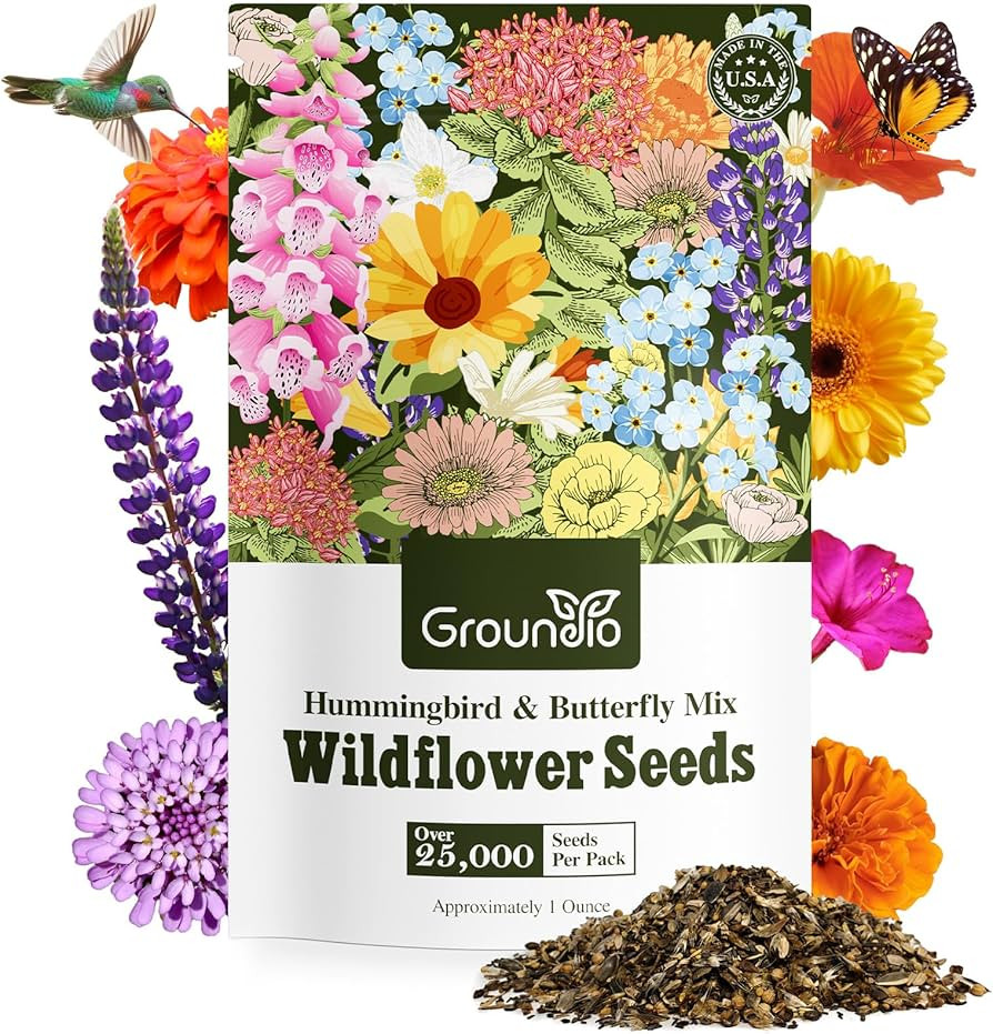 Wildflower Seeds Hummingbird and Butterfly Mix 1 Ounce, No Filler, 24 Varieties Flowers Seeds to ... | Amazon (US)