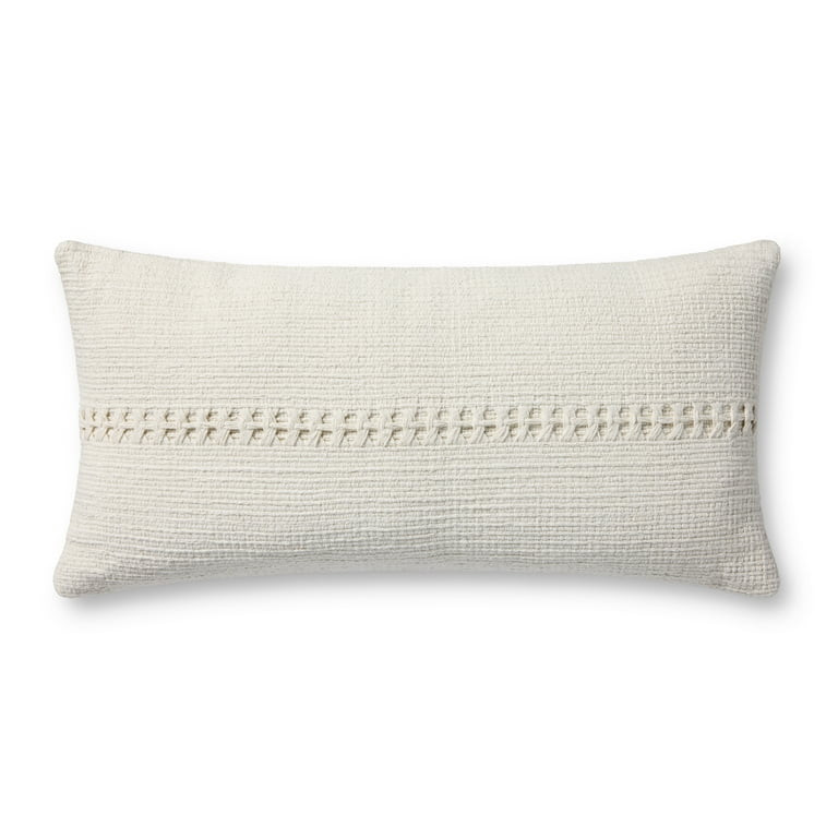 Chris Loves Julia x Loloi Harvey White 12'' x 27'' Decorative Pillow | Walmart (US)