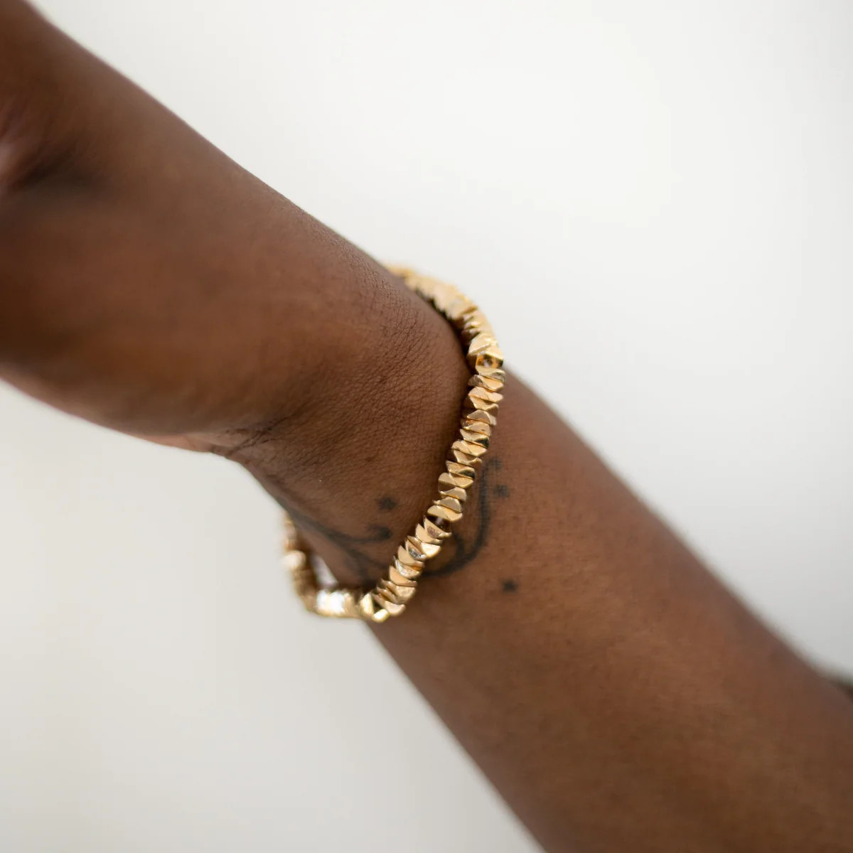 Gold Coin Stretch Bracelet | The Worthy Co.