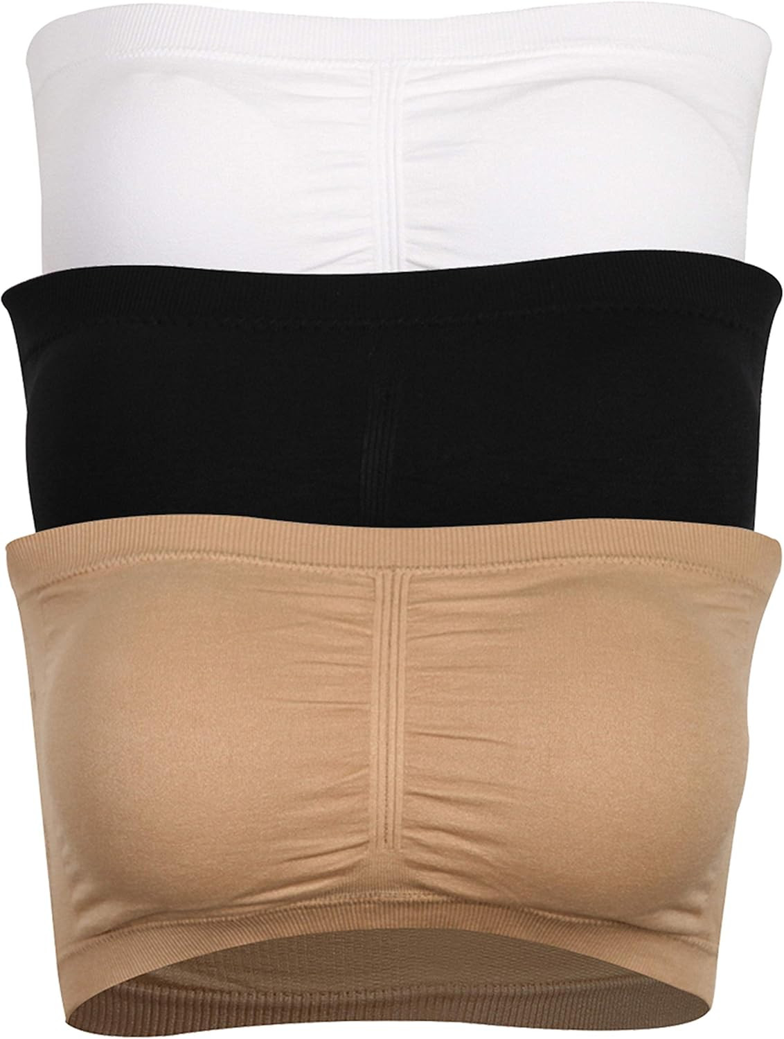 BINACL Women's Bandeau Bralette, Summer Strapless Removable Padded Seamless Basic Layer Tube Top ... | Amazon (US)