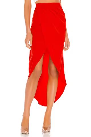 superdown Arielle Slit Maxi Skirt in Red from Revolve.com | Revolve Clothing (Global)