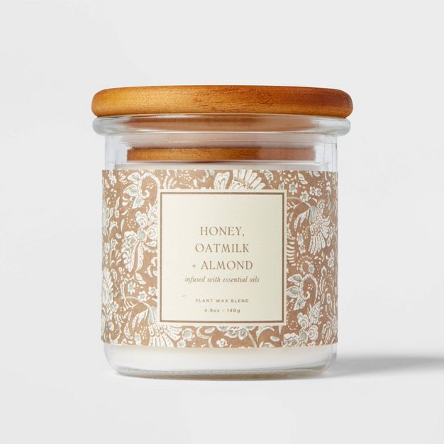 Lidded Jar Candle Honey Oatmilk & Almond - Threshold™ | Target