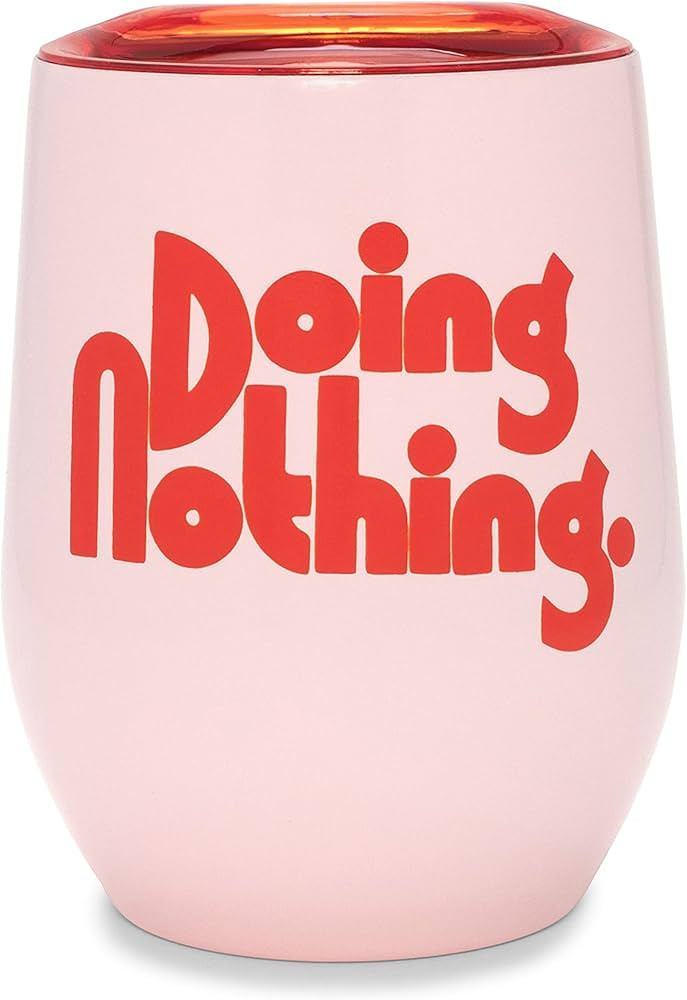 ban.do Wine Tumbler with Lid, 12 Oz Insulated Cup, Pink Stainless Steel Double Wall Tumbler, Stem... | Amazon (US)