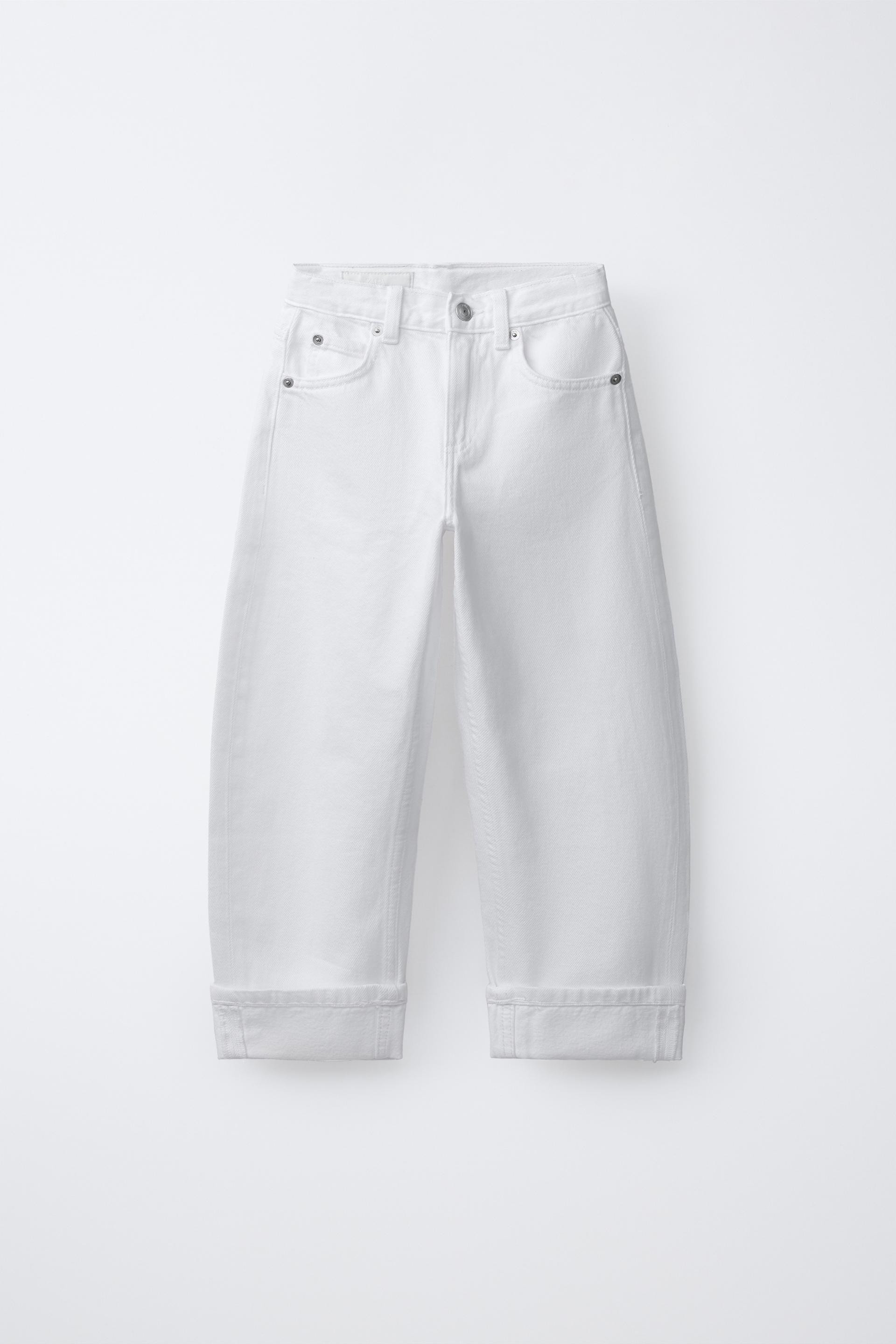 BARREL JEANS WITH CUFFED HEM | Zara US